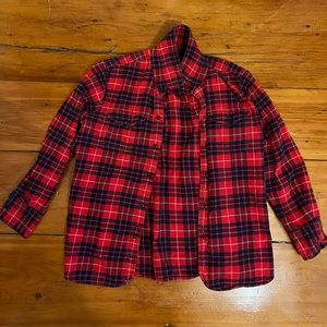 Madewell Women’s Flannel Button Down Long Sleeve Shirt